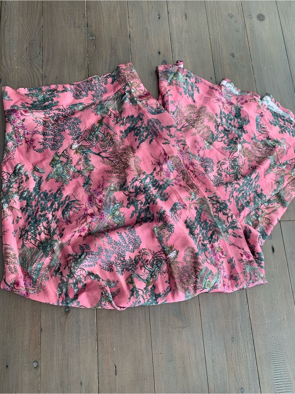 NWOT L'Agence Ryker silk maxi skirt floral chinoserie - Picture 8 of 11